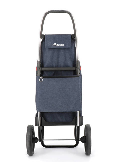 Wózek na zakupy 2 duże koła składany Rolser I-Max TWEED - navy blue