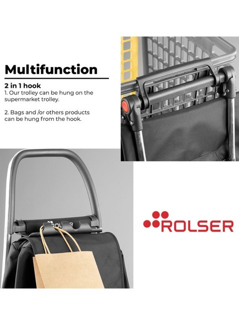 Wózek na zakupy Rolser I-Max Thermo Zen 4-kołowy składany - black