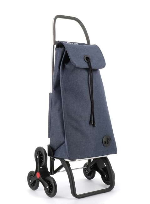 Wózek na zakupy Rolser I-Max Tweed z 6 kołami - navy blue