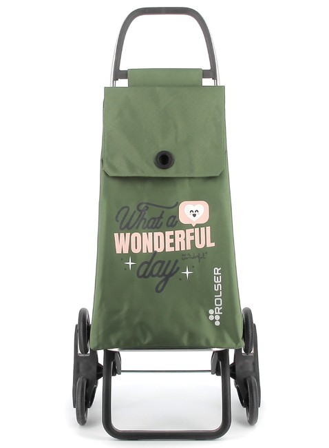 Wózek na zakupy na schody Rolser Akanto Mr. Wonderful - khaki / wonderful day