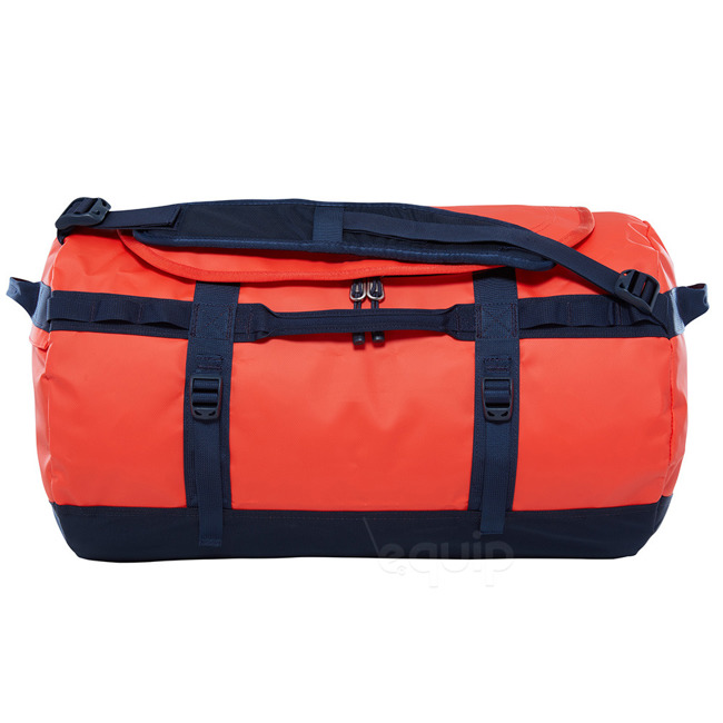 Wytrzymała, lekka i funkcjonalna torba podróżna The North Face Base Camp Duffel S NE poinciana orange 