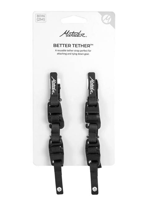 Zestaw 2 pasów do sprzętu Matador Better Tether Gear Straps 2-Pack:- black