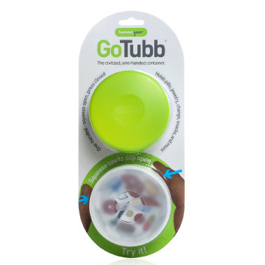 Zestaw 2 pojemników turystycznych Humangear GoTubb 2-pack L - clear/green