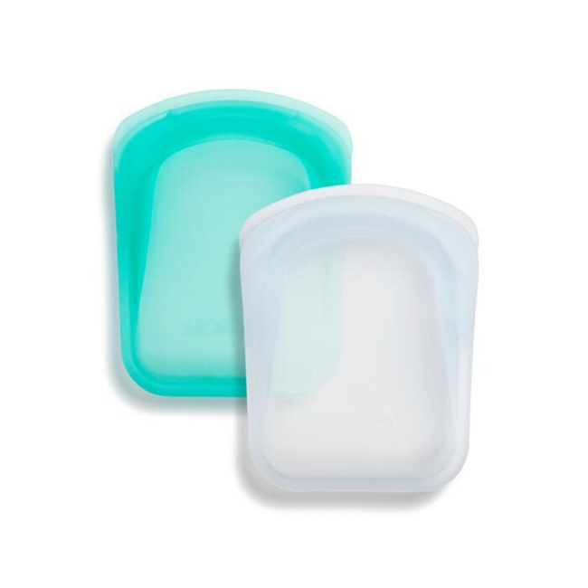 Zestaw 2 wielofunkcyjnych torebek Stasher 2-Pack Pocket Bags - clear / aqua