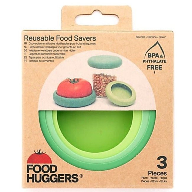 Zestaw 3 nakładek do żywności Food Huggers - soft greens