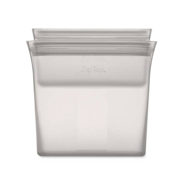 Zestaw 3 silikonowych torebek Zip Top na żywność - grey