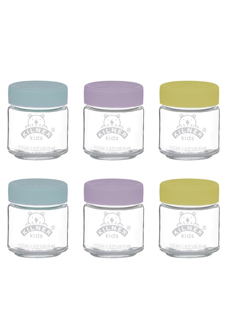 Zestaw 6 słoiczków na żywność Kilner Kids Jars 110 ml - multicolor