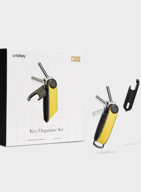 Zestaw Orbitkey Hybrid Leather + Multi-tool V2 - solar yellow