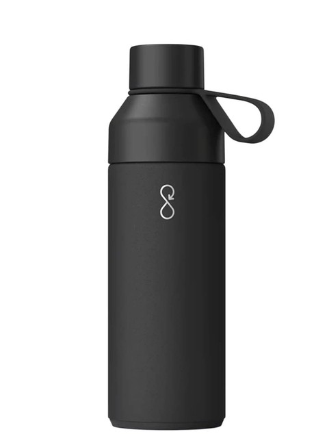 Zestaw butelka termiczna Ocean Bottle Original 0,5 l z 3 wymiennymi nakrętkami - obsidian black