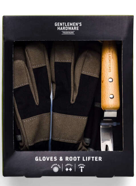 Zestaw dla ogrodnika Gentlemen's Hardware Garden Gloves and Root Lifter