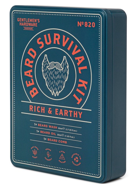 Zestaw do pielęgnacji brody Gentlemen's Hardware Beard Survival Kit