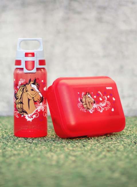 Zestaw lunchbox + butelka Sigg Set Viva Kids - horses