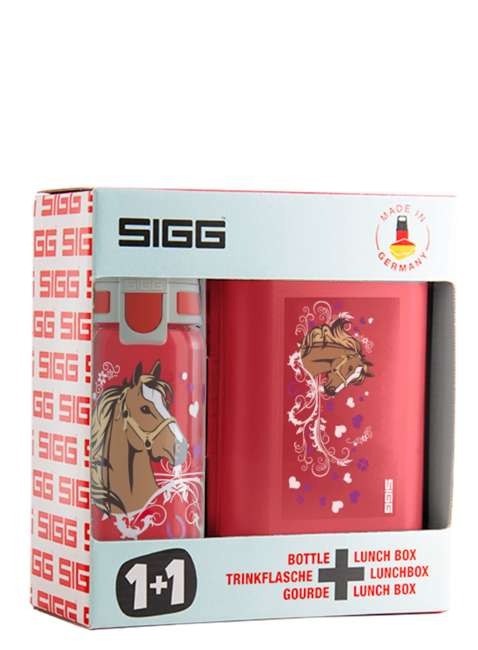 Zestaw lunchbox + butelka Sigg Set Viva Kids - horses