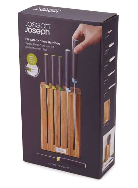 Zestaw noży w bloku Joseph Joseph Elevate™ Knives Set Bamboo - multicolour