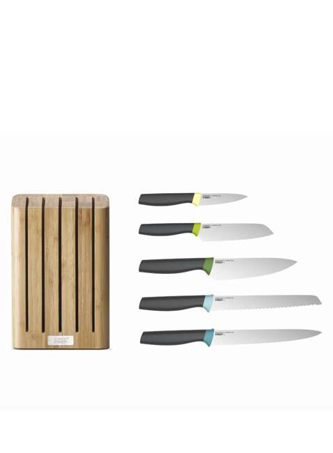 Zestaw noży w bloku Joseph Joseph Elevate™ Knives Set Bamboo - multicolour