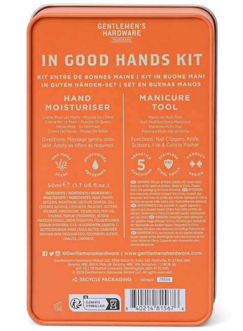 Zestaw podróżny do pielęgnacji rąk Gentlemen's Hardware In Good Hands Kit