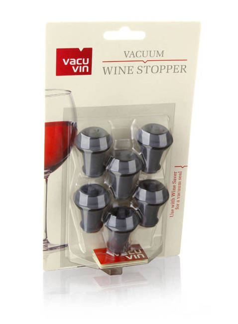 Zestaw prezentowy Próżniowe korki do wina 6 szt. Vacu Vin + woreczek świąteczny