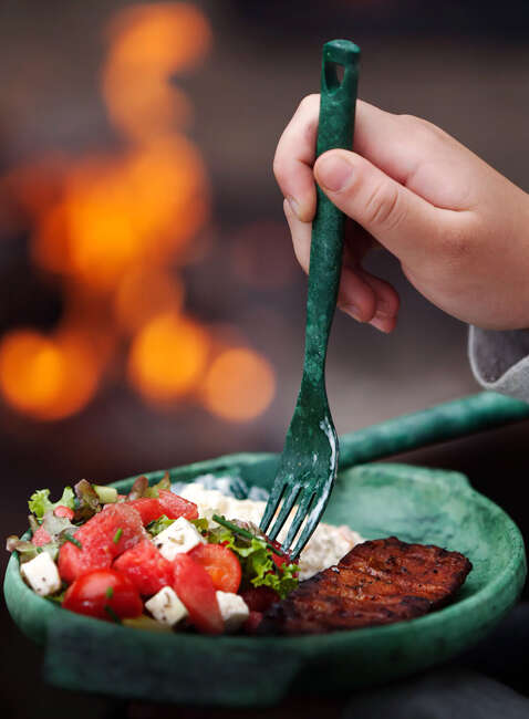 Zestaw sztućców w opakowaniu Kupilka Cutlery Set - green