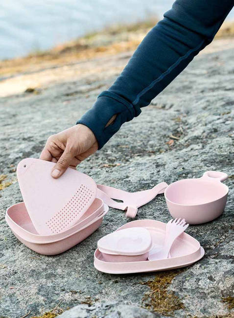 Zestaw turystyczny Light My Fire Outdoor MealKit BIO 8 elementów - dustypink