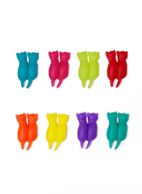 Znaczniki do kieliszków Kikkerland Cat Drink Markers - rainbow